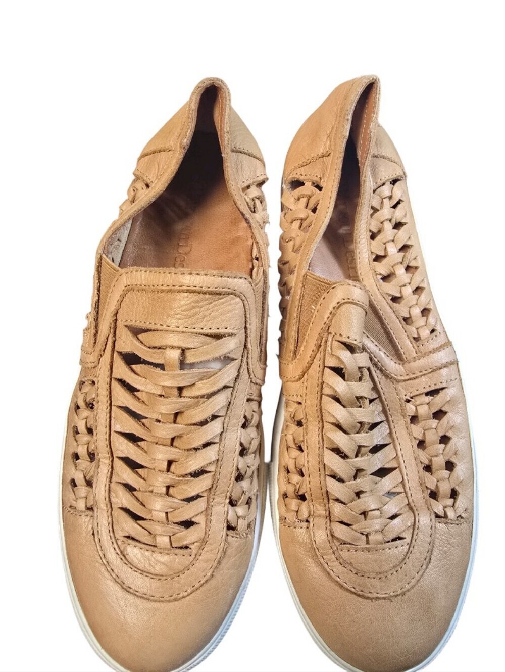 L'Amour Des Pieds Lioness Karsha Woven Leather Slip-On Sneakers Sz.6.5